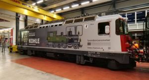 Die Spendenlok in der Allegrahalle