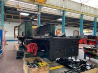 So ohne Kessel, ohne Achsen, ohne Führerhaus kann man die Dampflok nur noch erahnen