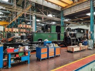 Platzwechsel in Landquart, die G 3/3 1068 der Brünig Dampfbahn macht den Platz frei für die G 3/4 Nr. 1