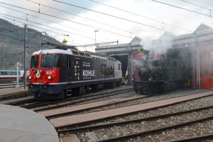 Ge 4/4 Nr. 616 in der Hauptwerkstätte der RhB, Foto bei Christian Ticar