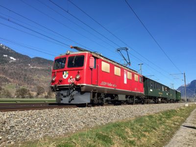 Ge 4/4 I 602 "Bernina" mit dem GV- Zug in Zizers