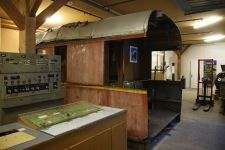 Das Küchensegment im Schaulager des Bahnmuseums Albula Bergün